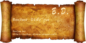 Becher Diána névjegykártya